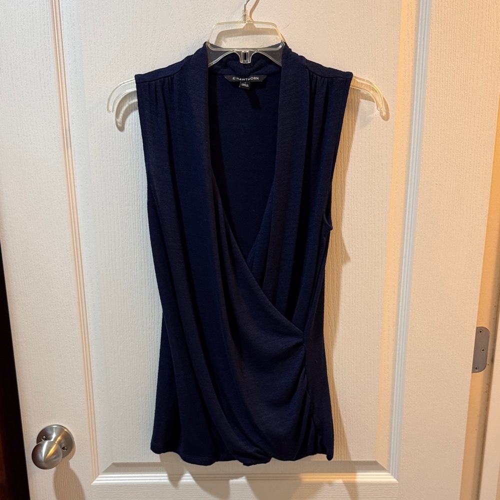 41 Hawthorn Navy Sleeveless Blouse